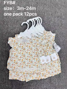 Conjuntos de <span class=keywords><strong>Ropa</strong></span> de Verano para Bebés Recién Nacidos, Diseño Nuevo, Algodón, Sin Mangas, para Exteriores, Conjuntos de Dos Piezas para Niñas de 3 a 24 Meses - Product Image 3