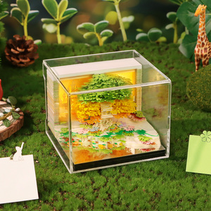 2025 New <strong>Custom</strong> 3D Memo <strong>Pad</strong> Creative Desktop Decor with Acrylic Case Color Paper Lighted Notepad Loose Leaf Feature Gift Idea - Product Image 1