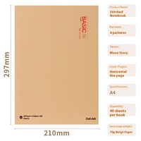 Carnet de notes A4 DeLi en gros, cahiers d'exercices pour étudiants, papier kraft cousu, directement pour les fournitures scolaires en vrac pour enfants