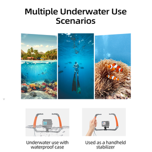 Support <span class=keywords><strong>de</strong></span> caméra <span class=keywords><strong>de</strong></span> plongée étanche - Plateforme stabilisatrice en alliage d'aluminium pour GoPro, DJI, Insta360, photographie sous-marine, vlogging - Product Image 3
