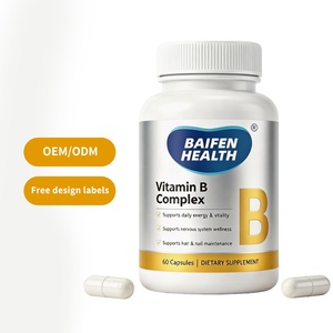 Cápsulas de Complejo Vitamínico B de Marca Privada OEM/ODM, Fórmula para Apoyar el Metabolismo Energético, la Salud Nerviosa y el Cuidado Físico Diario - Product Image 1