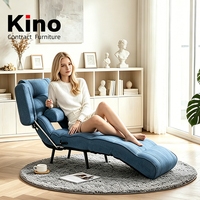 Fauteuil inclinable Kino pour salon, hôtel, gîte, projet commercial, personnalisable, minimaliste, vente en gros, chaises confortables en lin slub