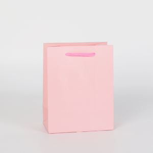 Sacs d'emballage cadeau fleur rose avec poignées de transport pour petites entreprises sacs en papier kraft pour cadeaux de fête d'anniversaire, shopping - Product Image 1