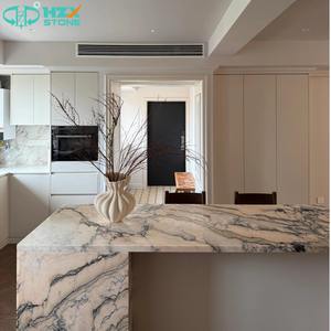 HZXストーン プレミアム大理石アイランドカウンタートップスラブ-モダンデザイン磨き仕上げカスタマイズ可能なサイズ ヴィラのリビングルームキッチン用 - Product Image 5