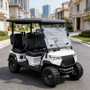 Carrito de Golf con Luces LED de Seguridad Nocturna, Asientos Acolchados, Buggy de Golf de Alta Visibilidad para Rondas Nocturnas en Carreteras No Públicas - Product Image 1