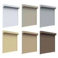 Porte enroulable moderne FRAME, résistante à la pluie et au vent, en aluminium, certifiée CE, volet roulant automatique, volet de sécurité, fonctionnement électrique