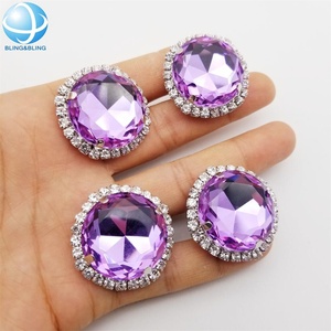 Boutons pression ronds en cristal coeur personnaliser la décoration artisanale des boutons amovibles - Product Image 4