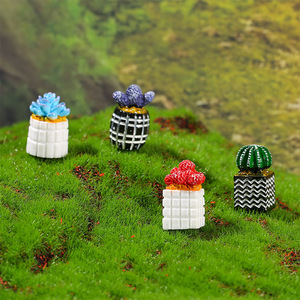 Ensemble de modèles de plantes succulentes et de cactus miniatures, décorations en résine pour maison de poupée, 4 pièces pour accessoires de maison de poupée - Product Image 1
