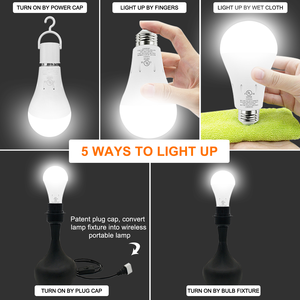 Lampu <span class=keywords><strong>LED</strong></span> E27 B22 9w Isi Ulang untuk Penerangan Darurat Dalam dan Luar Ruangan - Product Image 5