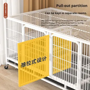 Üç Katlı Demir Kedi Kafesi, Kare Boru Bölmeli, Evcil Hayvan Dükkanı, Bakım ve Kedi Evi Kullanımı için İstiflenebilir Tasarım - Product Image 4