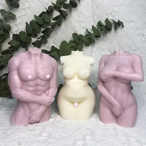 Benutzer definierte kreative einzigartige Kurven von verschiedenen Formen handgemachte Körper sexy Kunst Duft kerzen