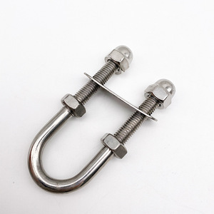 Perno en U de Acero Inoxidable con Cabeza Hexagonal y Tuercas, Acabado Pasivado, para Aplicaciones de Abrazaderas de Tubería - Product Image 3