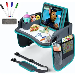 El mejor diseño, bandeja de viaje para niños, organizador de asiento de coche, mesa de regazo, actividad, aperitivos y juegos, bandeja de viaje para niños, bandeja para asiento trasero de coche