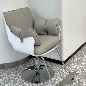 Modern White Barber Chair Hydraulic Salon Styling Chair Padded Cushion <b>Armchair</b> for Beauty Studio - Product Image 4