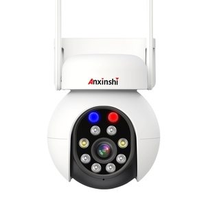 Alarma de doble luz roja y azul para <span class=keywords><strong>SriHome</strong></span> IP66, cámara de red impermeable para exteriores, alarma PTZ PIR de baja potencia, tarjeta SD de visión nocturna - Product Image 2