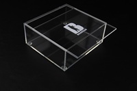 Boîte acrylique transparente en plexiglas personnalisée avec couvercle coulissant