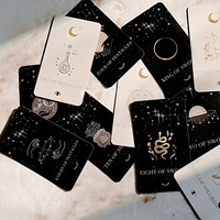 Jeux de tarot personnalisés haut de gamme avec feuille d'argent, livret inclus, emballage cadeau durable et écologique, impression CMYK et PMS, vente en gros