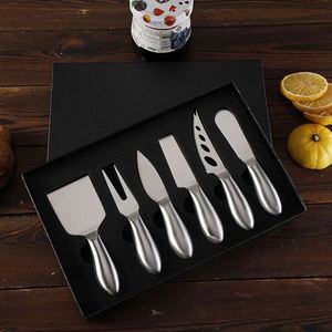 Classic Hollow Handle Stainless Steel 5 Pieces <b>Cheese</b> <b>Knives</b> <b>Set</b> for <b>Cheese</b> Cutter Cake Pizza Etc - Product Image 5
