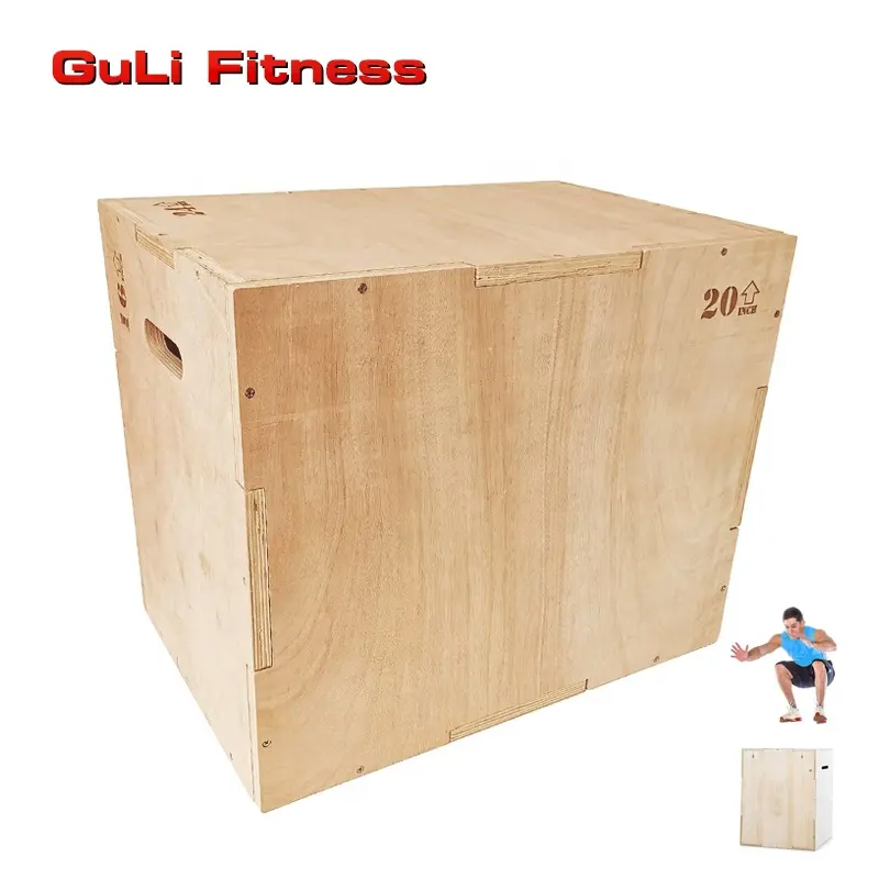 20 24 30 3 in 1 Ideal For Cross Training Plyometric Jump Box Plyobox 51cm 61cm 76cm FunctionalFitness Wooden Plyo Box 