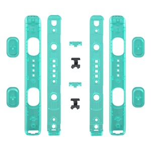 Coque de remplacement DIY vert émeraude transparente avec boutons pour manette Nintendo Switch - Product Image 1