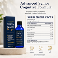 Complément Liquide NMN NAD+ Marque Blanche pour Chiens Seniors – Soutien à la Mémoire et à la Clarté Mentale – Formule Saveur Poulet