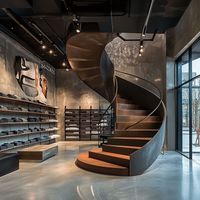 Marmor-Stufen Gebogene Treppe LED-Beleuchtete Treppen Innen-Spiraltreppe Holzstufen Steinmarmorstufen Eichenstufen Bogenförmige Treppe