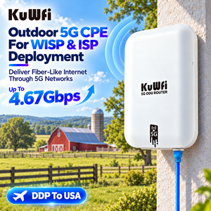 DDP vers les États-Unis - <span class=keywords><strong>Routeur</strong></span> CPE extérieur WiFi6 AX3000 5G <span class=keywords><strong>KuWFi</strong></span> - Accès sans fil fixe 2.5G PoE FWA ODU - Appareil 5G pour WISP - Haut débit rural - Product Image 1