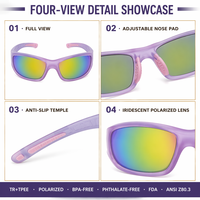 Lunettes de soleil pour bébé prêtes à être expédiées, monture flexible, lunettes de soleil pour tout-petits, vente en gros pour les détaillants