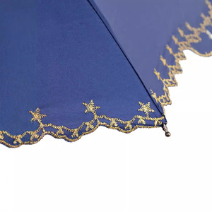 Parapluie pliant automatique Spot RECHAR brodé d'une étoile à cinq branches, protection UV, diamètre 98 cm, conception à trois plis - Product Image 4