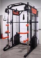 Hot All-In-One Home Gym Equipment Multi-Functional Squat Rack and Smith Machine avec Power Rack Exercise Plate and Cable Drive