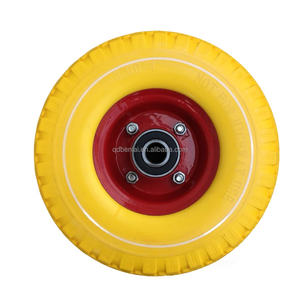 पंचर प्रमाण फ्लैट मुक्त पहियों और टायर ठोस पॉलीयूरेथेन पु रबर टायर फोम भरे पहियों - Product Image 5