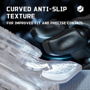 Kit de manettes arrière EXtremeRate en caoutchouc transparent et gris BEYOND avec écran OLED et poignées ergonomiques redessinées pour PS5 Edge - Product Image 6