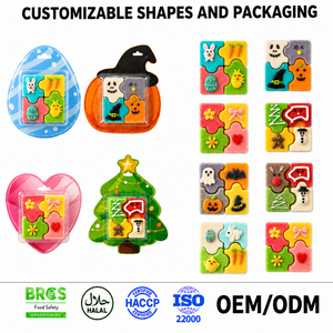 Caramelle Gommose e Marshmallow Personalizzate, Produzione all'Ingrosso, Halal BRC OEM ODM, Lecca-lecca 3D a Forma di Cartone Animato in Scatola, Produttore di Dolciumi - Product Image 1