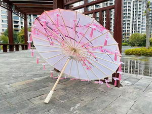 Mariage bambou Parasol japonais parapluie huile papier blanc voyage extérieur Super marchés toutes saisons artisanat fait à la main chinois - Product Image 4