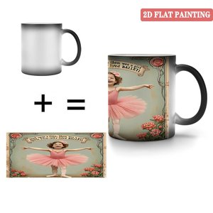 Taza de Cerámica Negra Esmerilada de 11 oz para Sublimación, Taza Mágica para Arte, Manualidades y DIY - Product Image 4