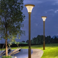 Yunduo haute luminosité étanche yard lampe sur pied extérieur jardin borne lumineuse pour villa