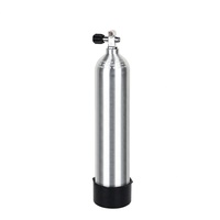 Bouteille de plongée DIDEEP blanche haute pression 200 bars 6L en aluminium pour air/oxygène, montage latéral, avec valve gauche, pour usage unisexe
