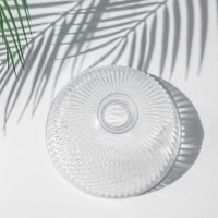 Abat-jour universel en verre soufflé à la main, à ouverture supérieure de 46 mm, à nervures verticales, moderne, écologique, transparent et lumineux, pour remplacement de lampe