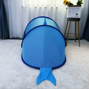 Carpa de Playa para <span class=keywords><strong>Niños</strong></span>, Sin Necesidad de Instalación, Doble Casa de Juegos, Compatible con Dos <span class=keywords><strong>Niños</strong></span>, <span class=keywords><strong>Tela</strong></span> Inflable con Diseño de Tiburón - Product Image 4