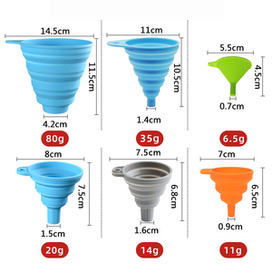 Utensili da cucina di più dimensioni piccoli imbuti olio per uso alimentare imbuto in Silicone pieghevole per polvere solida liquida - Product Image 6