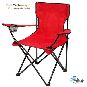 Silla Plegable Roja para Camping, Muebles de Jardín de Tela Oxford, Estilo Casual, Diseño Contemporáneo, Estructura de Hierro - Product Image 4