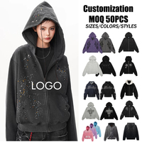 Sweat-shirt à capuche pour homme, hiver, brodé, à sequins brillants, manches longues, décontracté, style bling, avec ailes scintillantes et blocs de couleur