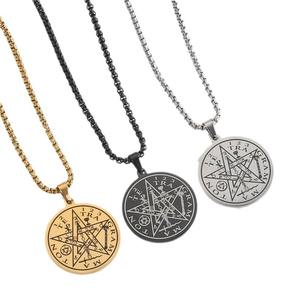 2401 <span class=keywords><strong>Meise</strong></span>ขายดาวห้าแฉกSolomon Seal Kabalaพระเครื่องชาย/หญิงสร้อยคอจี้สแตนเลส - Product Image 1