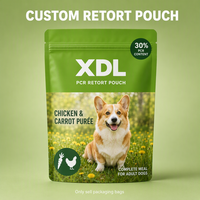 Sachet Doypack à haute barrière, personnalisable avec marque privée, en aluminium, stérilisable, pour aliments humides pour poulets et chiots, conforme FDA