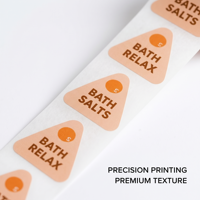 Étiquettes autocollantes personnalisées de haute qualité, imprimées en couleur et laminées, pour pots de sels de bain, cosmétiques et emballages de soins personnels
