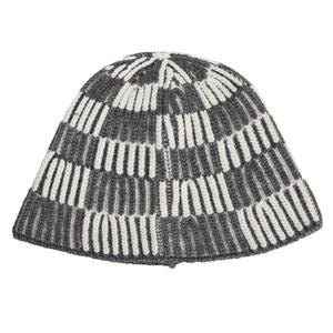 Chapeau tricoté à carreaux pour femme, automne/hiver, chapeau de pêcheur pour grandes têtes - Product Image 4