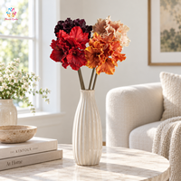 Bunga Amaryllis Buatan PU Multi-Kepala Ukuran Besar 70CM, Tangkai Panjang, Dekorasi Bunga Realistis