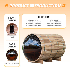Panoramic View <strong>Sauna</strong> Rooms Outdoor With Wood Burning <strong>Sauna</strong> Stove For Sale Prefabricated Houses Home Spa Room - Product Image 2