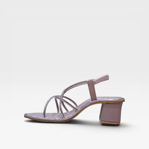 Sandales élégantes à talon carré et brides lavande pour femme, chaussures de mode à bout ouvert, idéales pour les soirées et le quotidien, talons confortables - Product Image 4