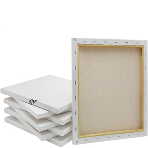 Cotton Stretched Canvas Artist <b>Painting</b> 8x8 Inch Triple Primed for <b>Oil</b> & Acrylic Paints - Product Image 4